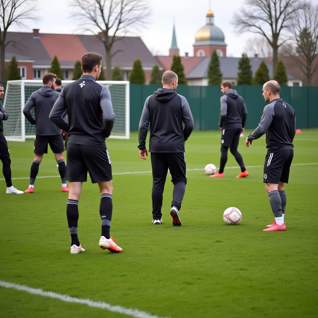 Trainingseinheit eines lokalen Fußballvereins in Leverkusen Opladen