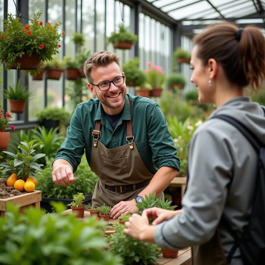 Fachkundige Beratung im Gartencenter Selbach