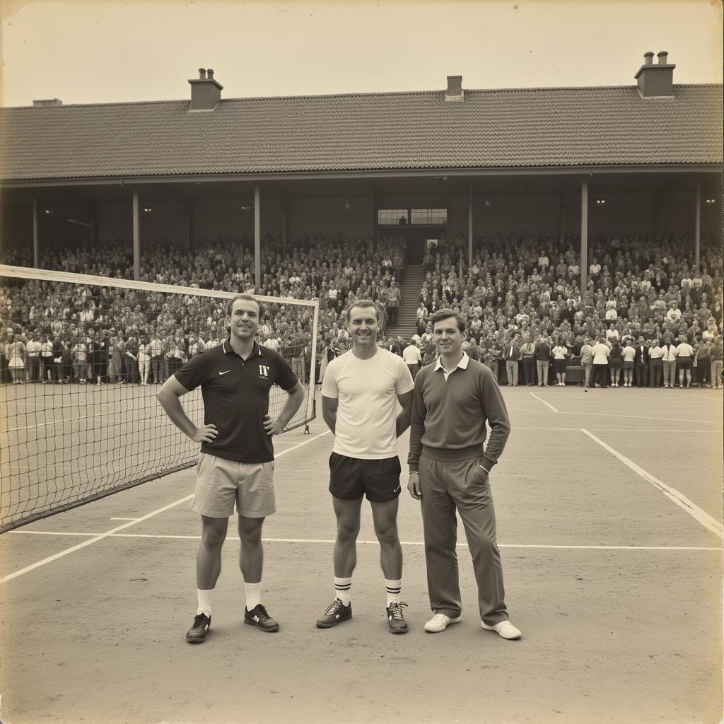 Volleyball-Tradition in Leverkusen: Ein historisches Foto aus den Anfangsjahren der Abteilung.