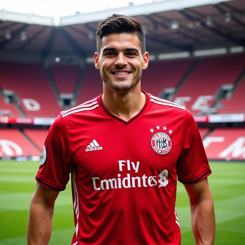 Granit Xhaka im Bayer Leverkusen Trikot