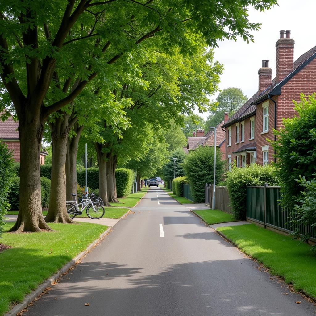 Grüne Wohngegend in Leverkusen