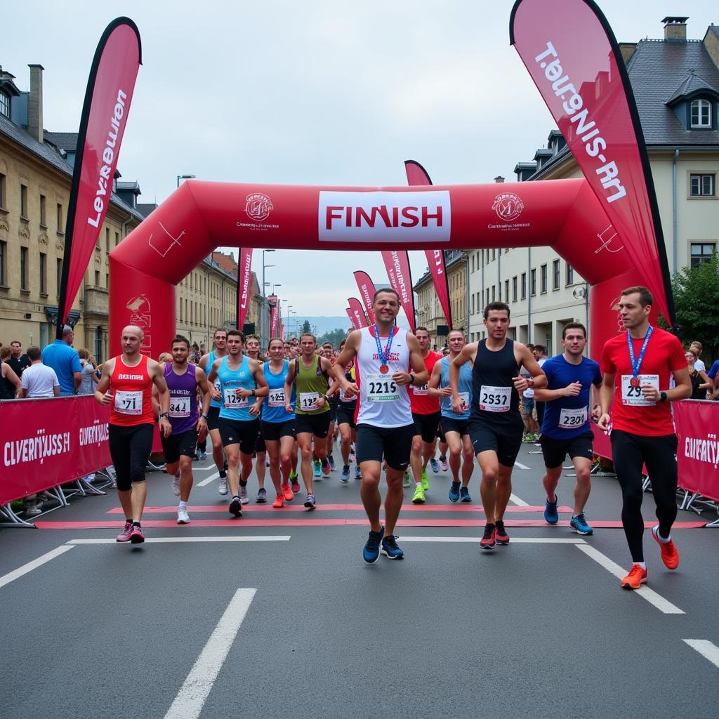 Halbmarathon Leverkusen Ziel