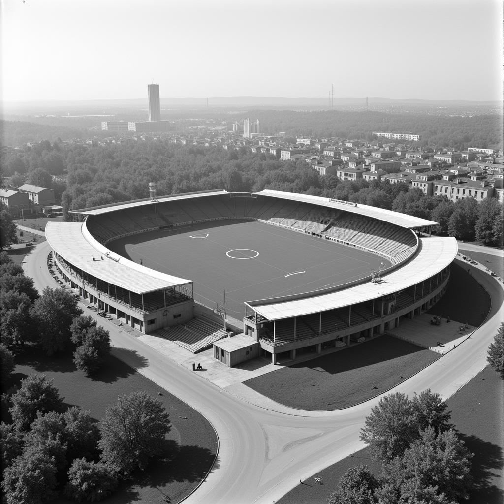 Das Ulrich-Haberland-Stadion in den 1950er Jahren