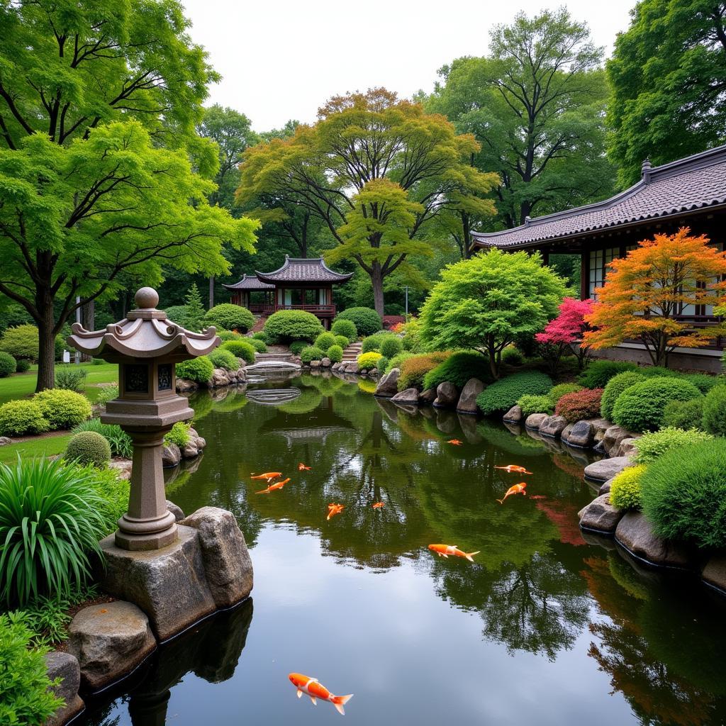 Idyllischer japanischer Garten in Leverkusen