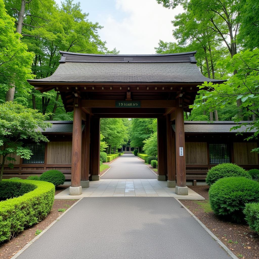 Eingang zum Japanischen Garten Leverkusen