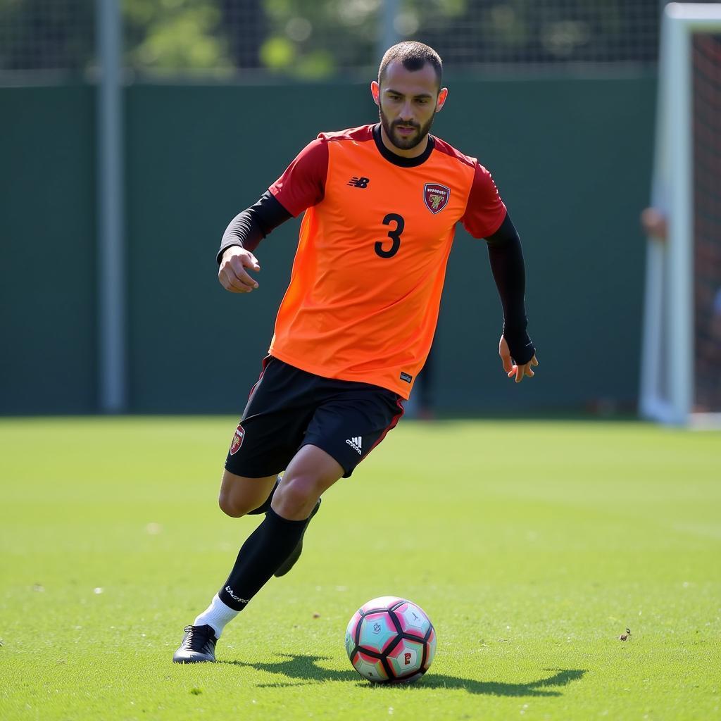 Josip Stanisic im Training in der BayArena