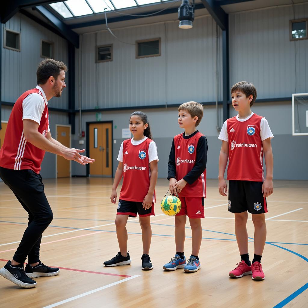 Jugend-Handballtraining in Leverkusen