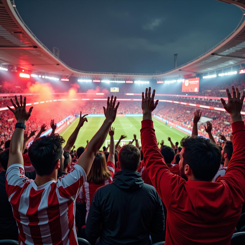 Fan-Unterstützung Juventus gegen Bayer Leverkusen