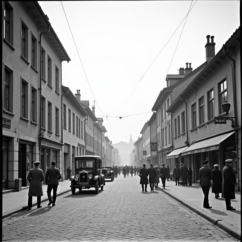 Historische Ansicht der Kalkstraße Leverkusen