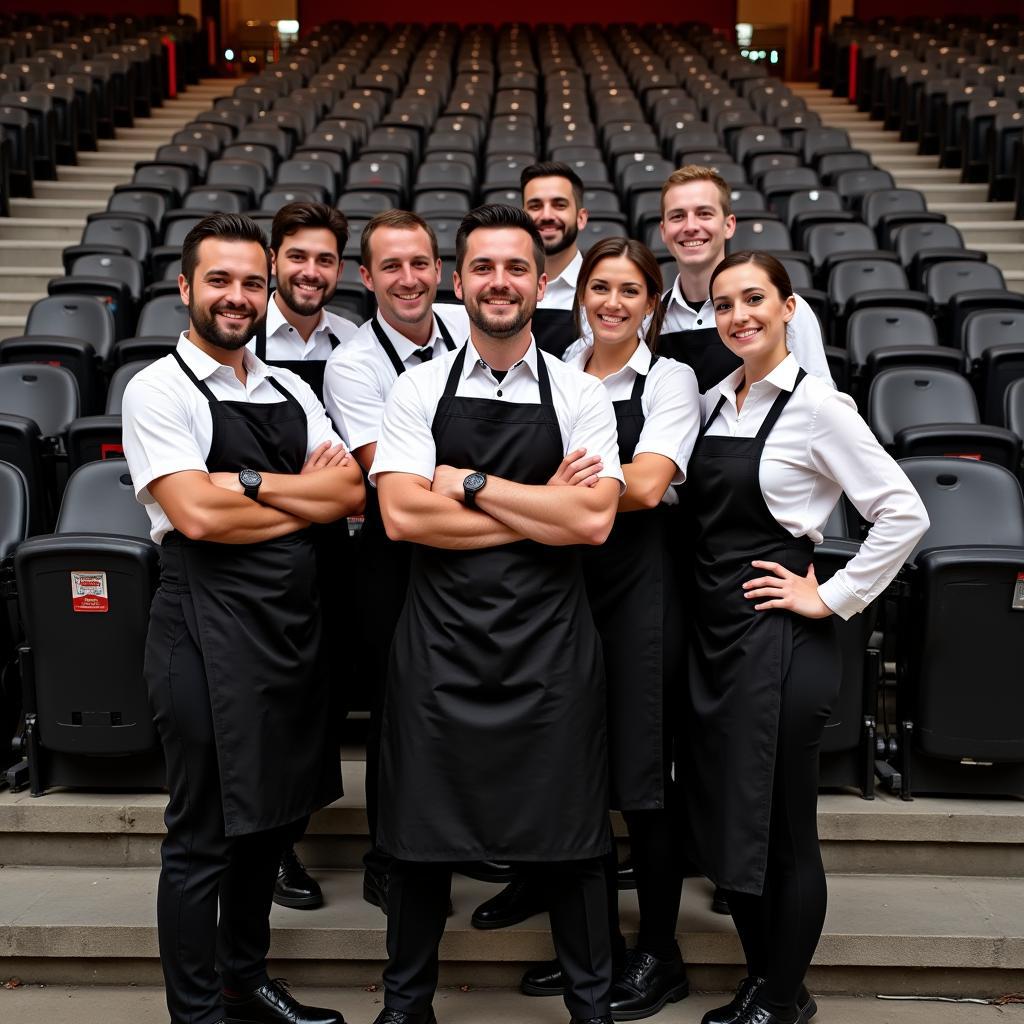 Kellner Team in der BayArena