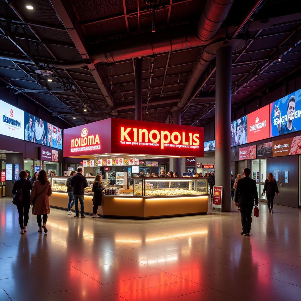 Das Foyer des Kinopolis Leverkusen mit Snack-Theke