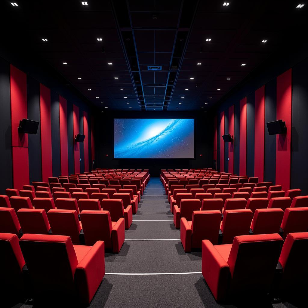 Moderner Kinosaal im Kino Leverkusen mit Dolby Atmos Technologie