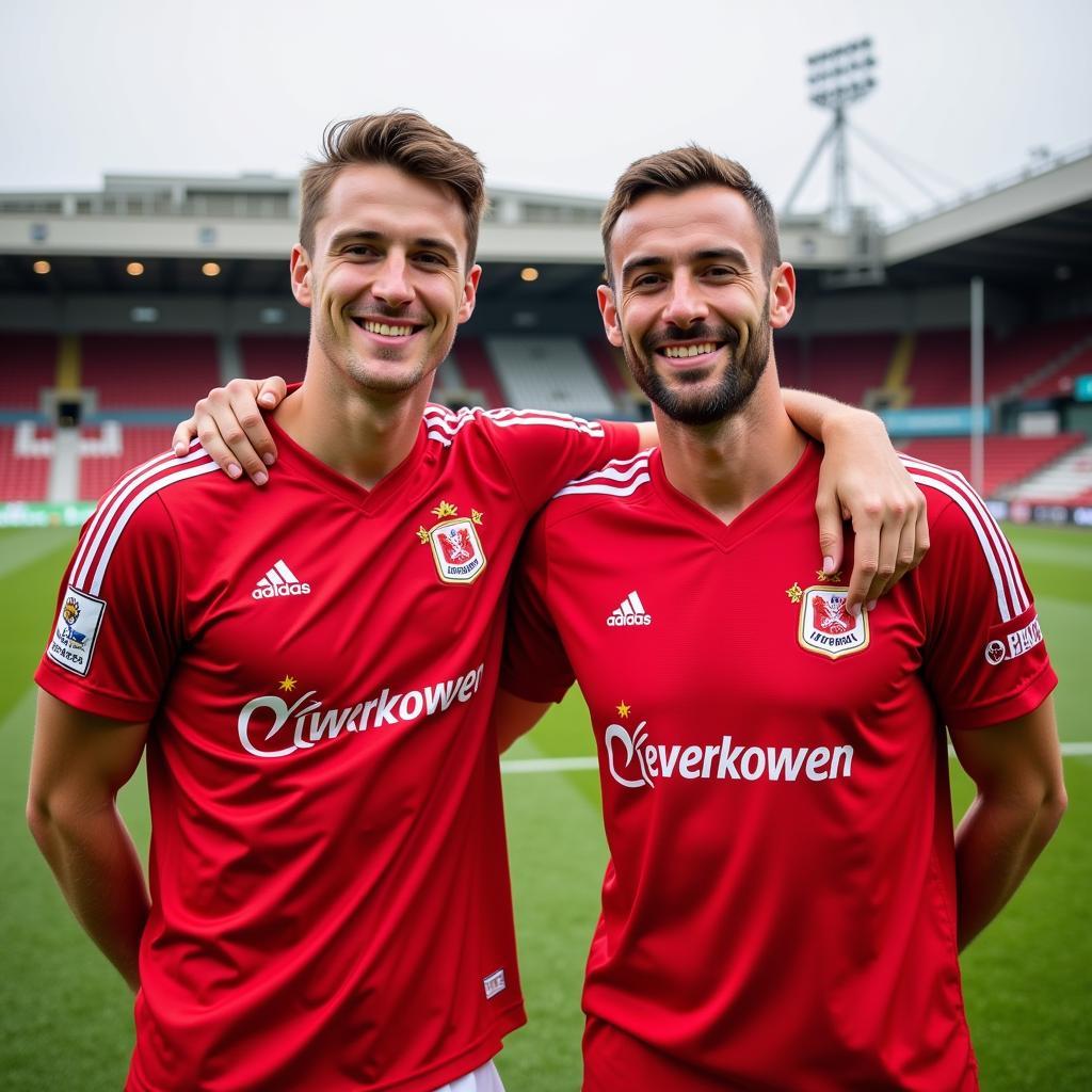 Kipp und Grünhoff im Leverkusen-Trikot