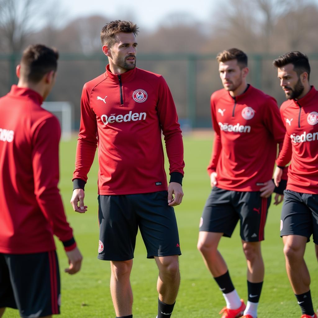 Kipp und Grünhoff im Training mit den Profis