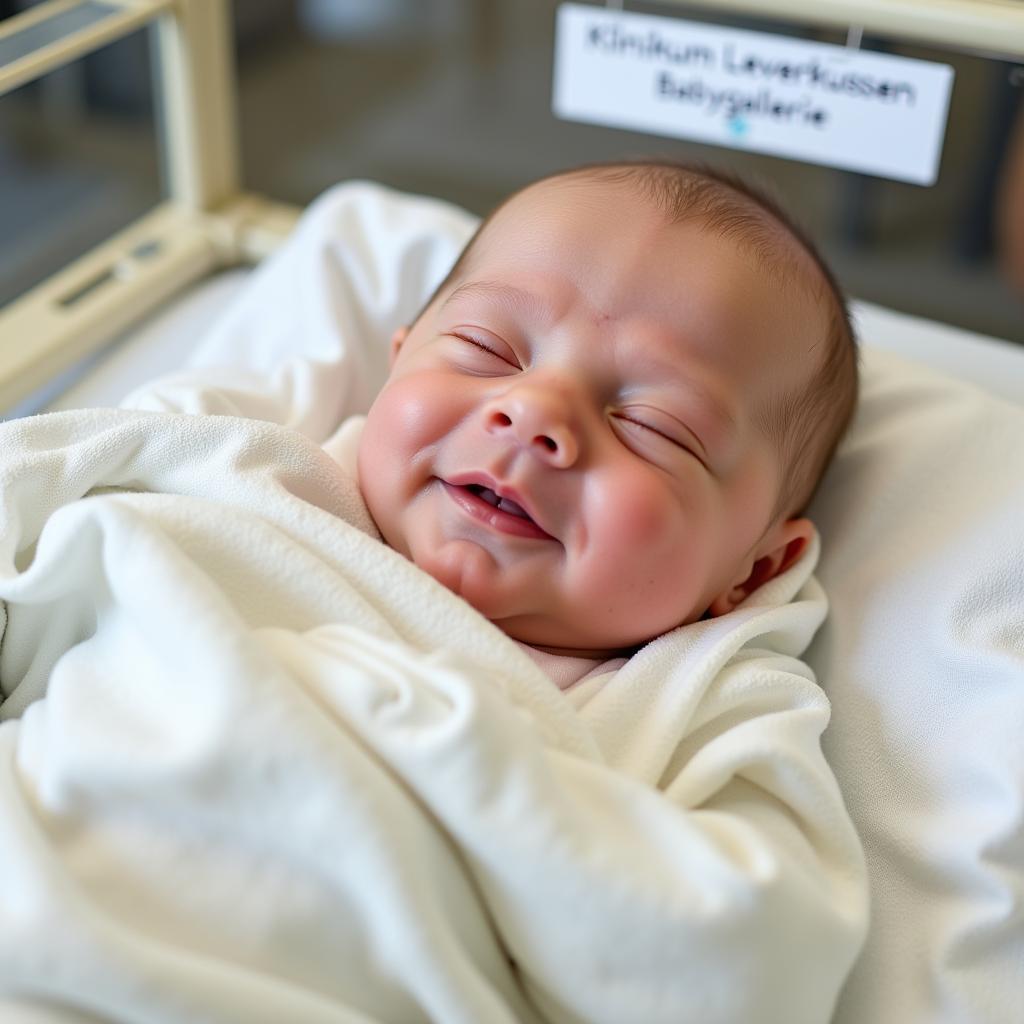 Neugeborenes in der Klinikum Leverkusen Babygalerie