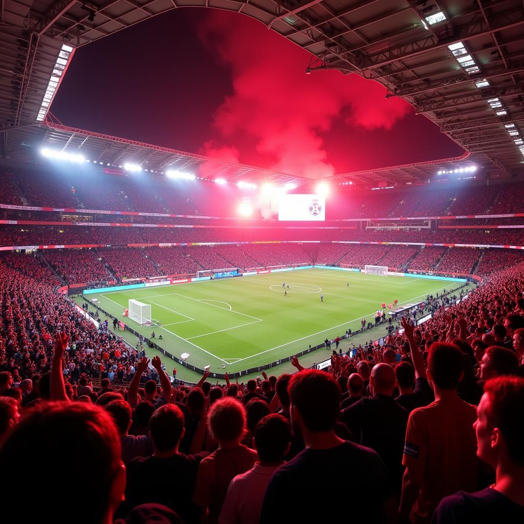 Euphisiche Fans im RheinEnergieStadion