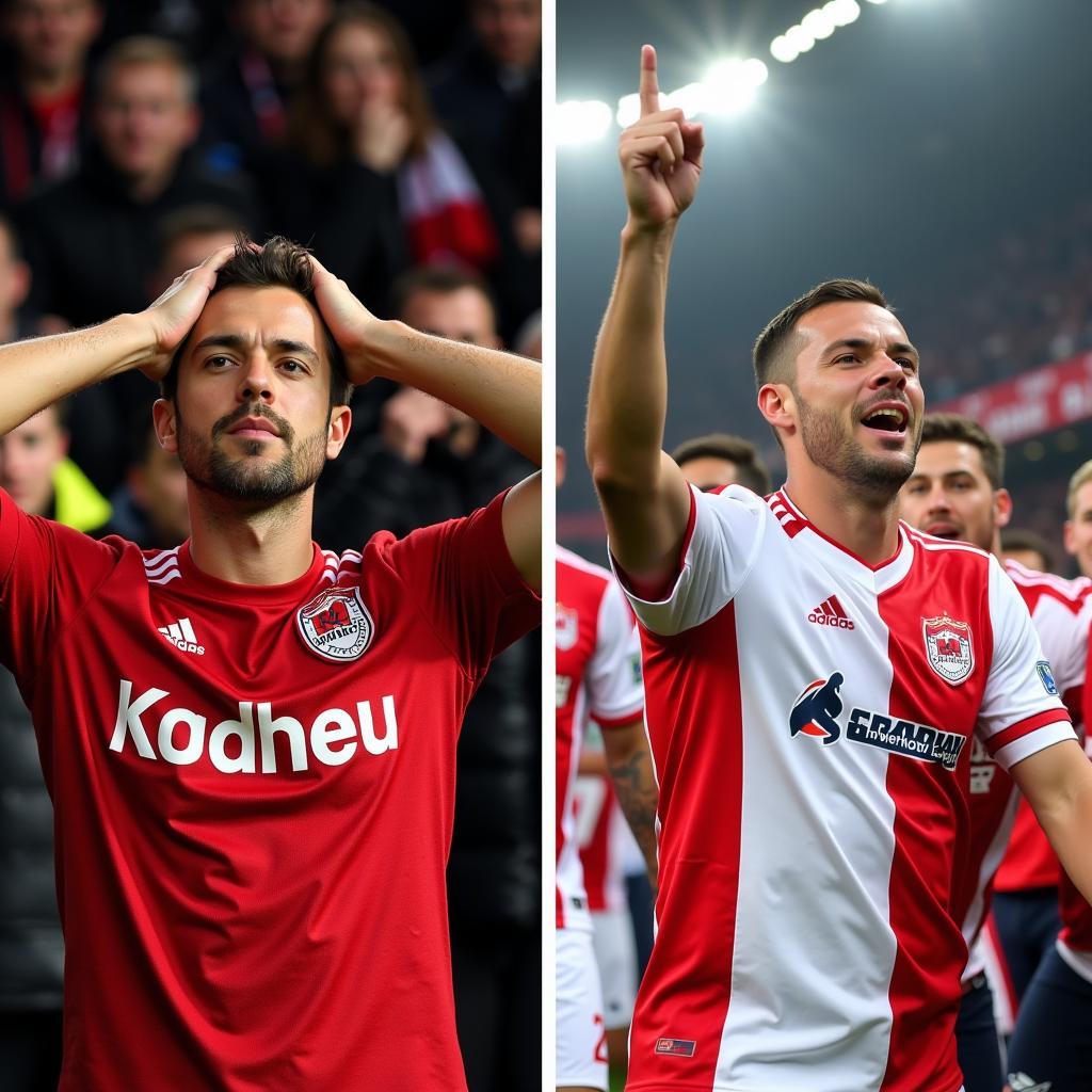 Fans von Köln und Leverkusen nach dem Spiel