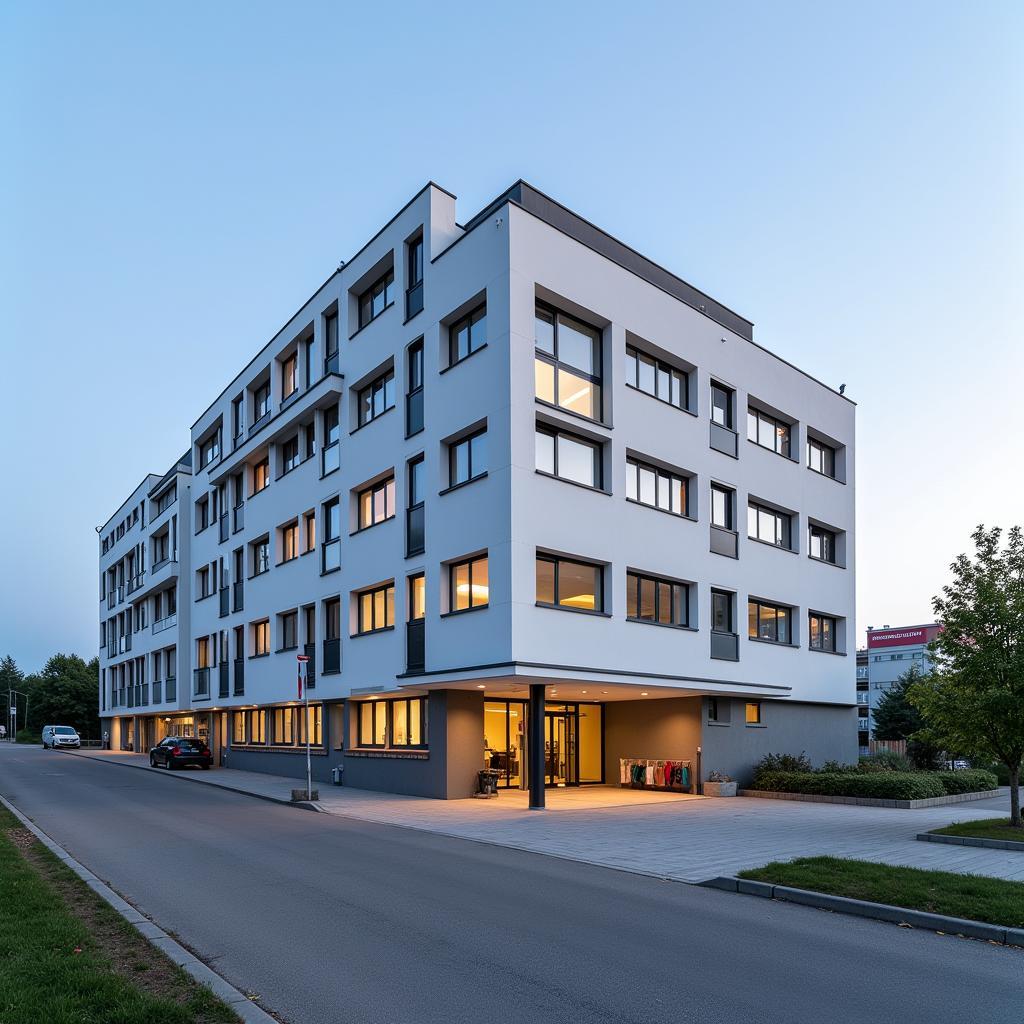 Modernes Krankenhausgebäude in Leverkusen Schlebusch