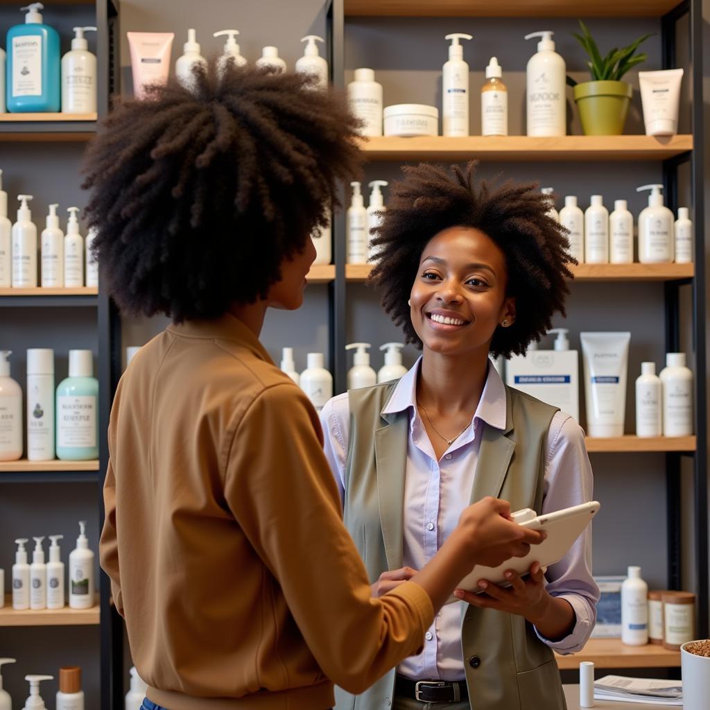 Individuelle Kundenberatung im AfroShop Leverkusen 