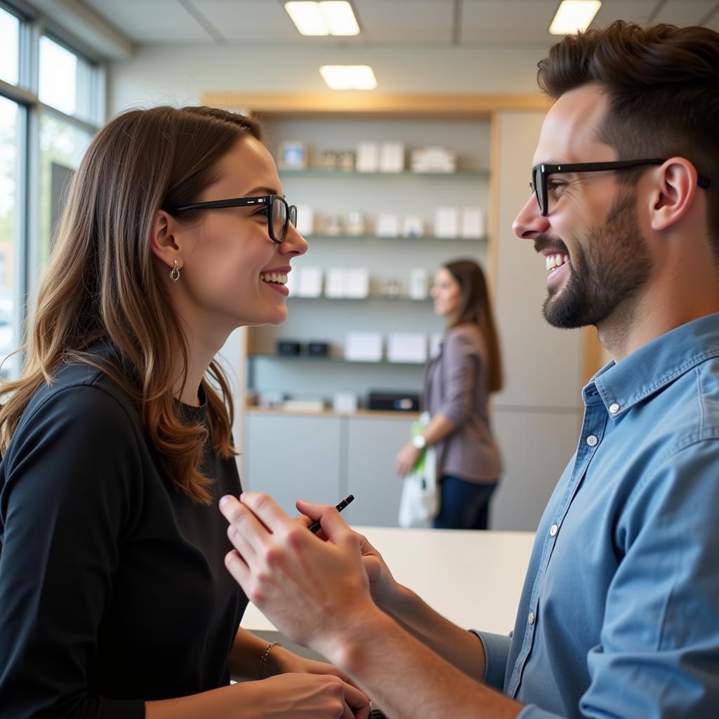 Individuelle Beratung und Sehtest bei Apollo Optik in Leverkusen