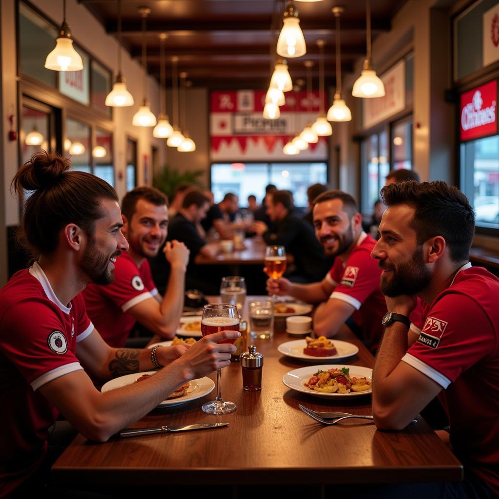 La Vecchia Osteria Leverkusen: Ein beliebter Treffpunkt für Fußballfans vor und nach dem Spiel.