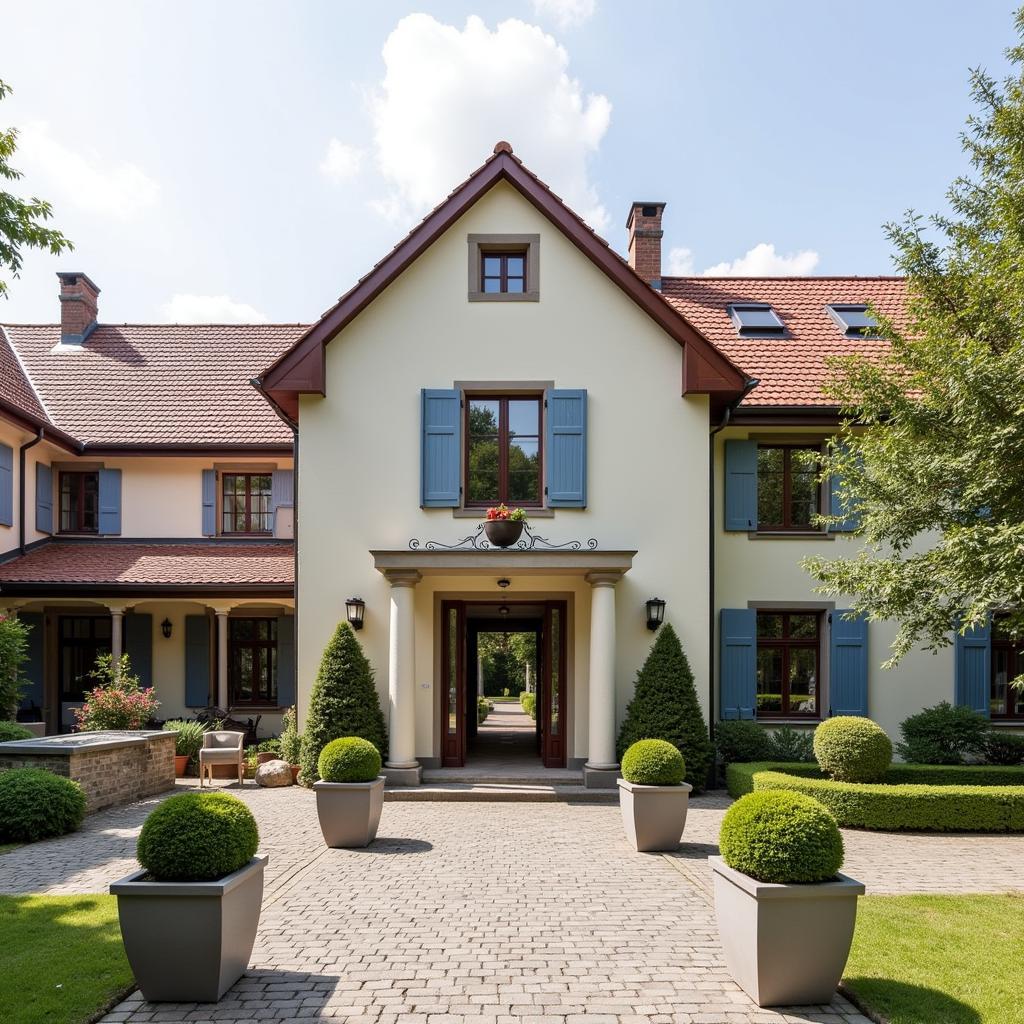 Das Landhotel Fettehenne in Leverkusen von außen