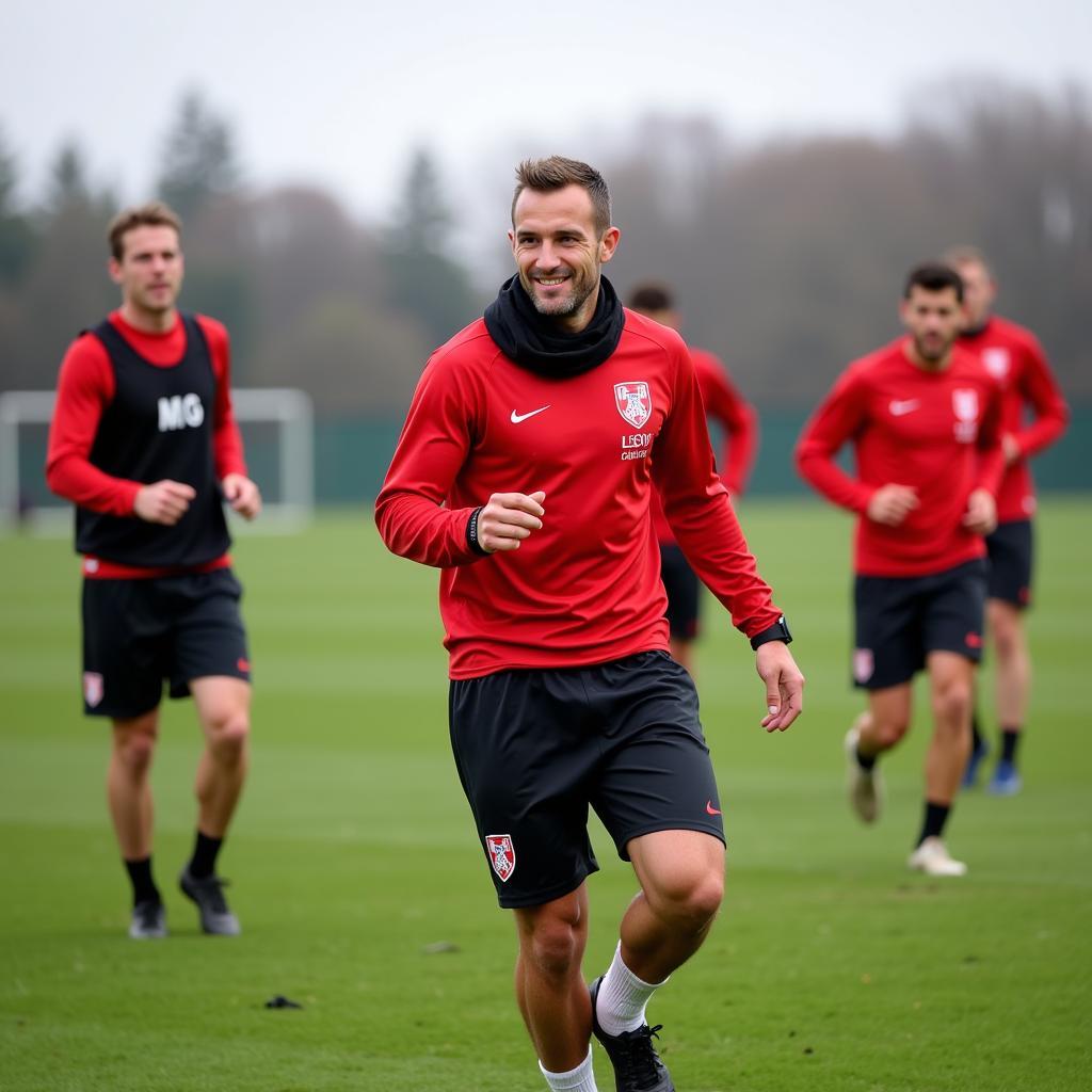 Landon Donovan beim Training mit Bayer Leverkusen 