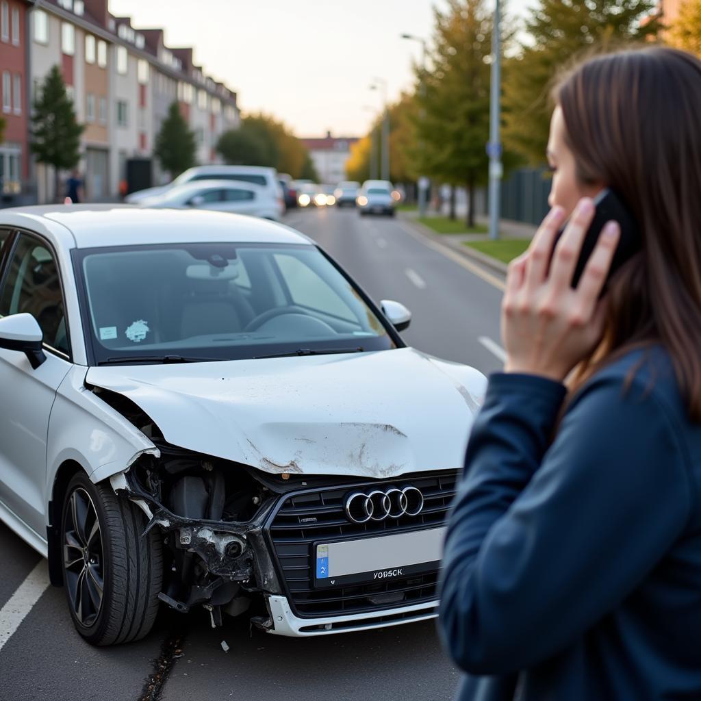 Unfall mit Leasing Audi in Leverkusen