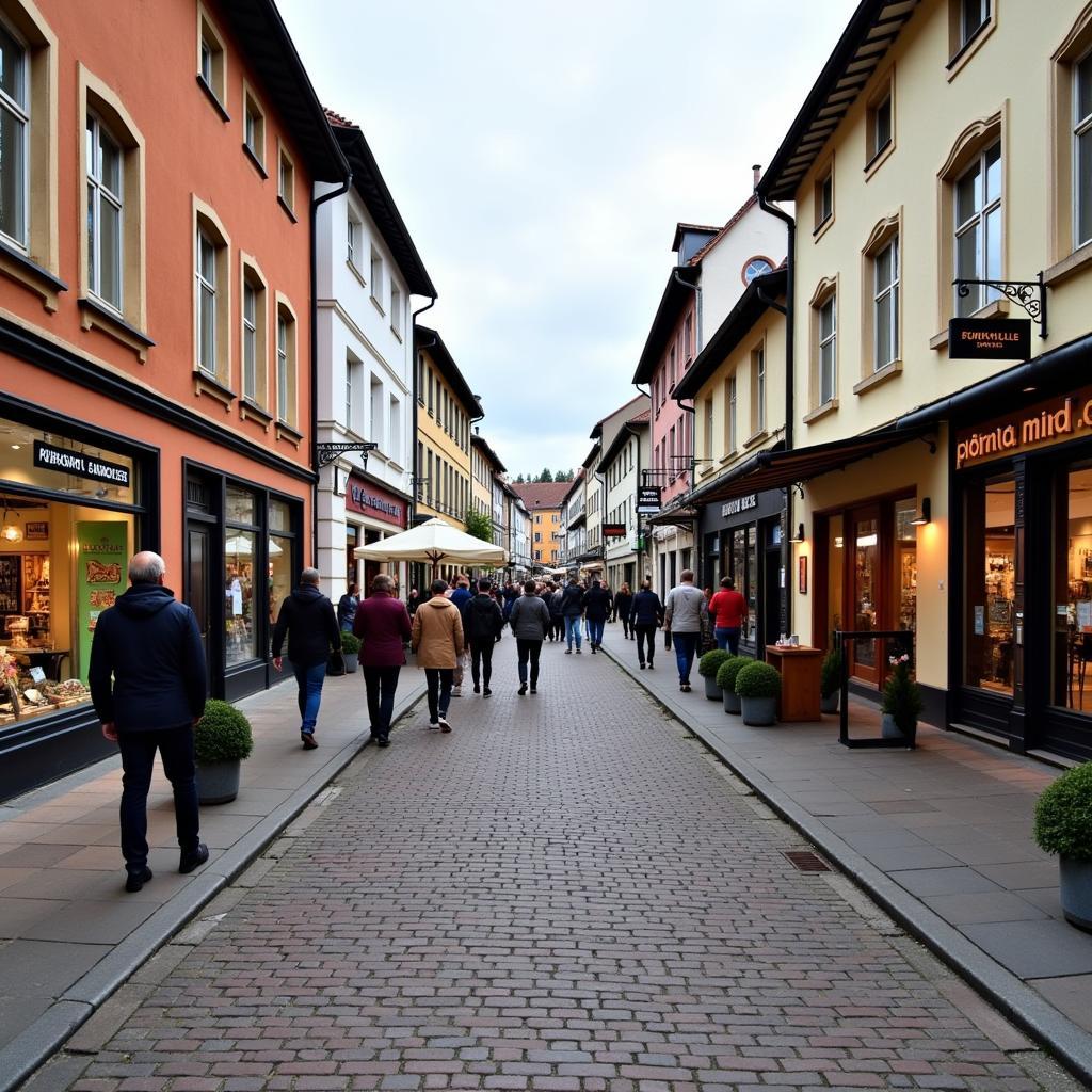 Lebendige Einkaufsstraße in Schlebusch