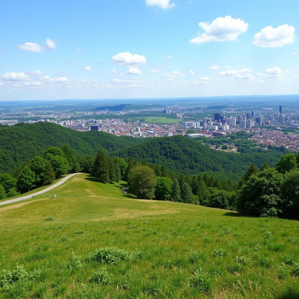 Panoramablick vom Leimbacher Berg