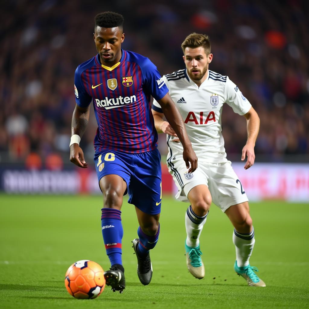 Leon Bailey mit dem Ball am Fuß