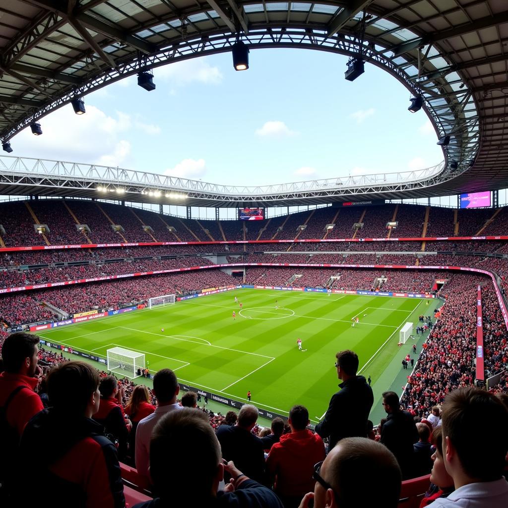 Leverkusen gegen Bayern: Die Fans beider Mannschaften sorgen für eine tolle Atmosphäre.