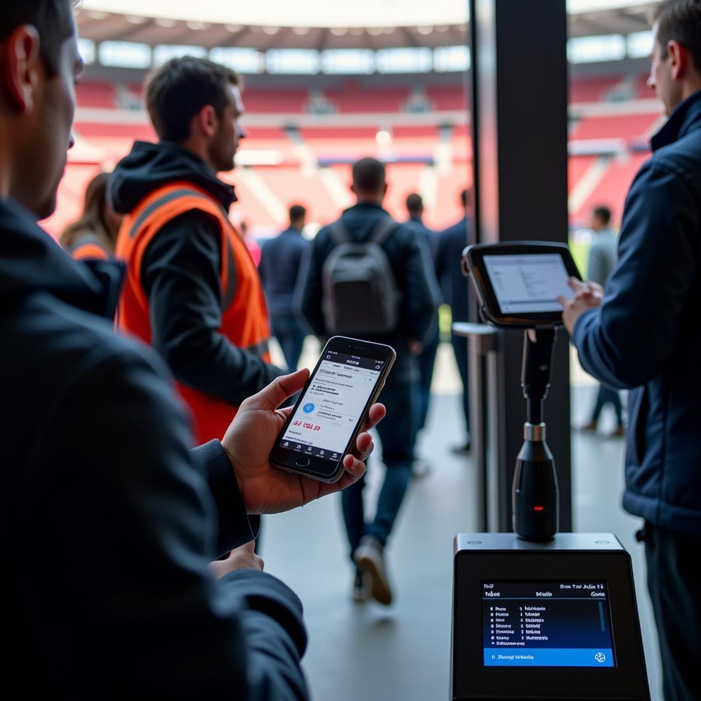 Mobile Tickets für das Spiel Bayer Leverkusen gegen FC Bayern München am Stadioneingang