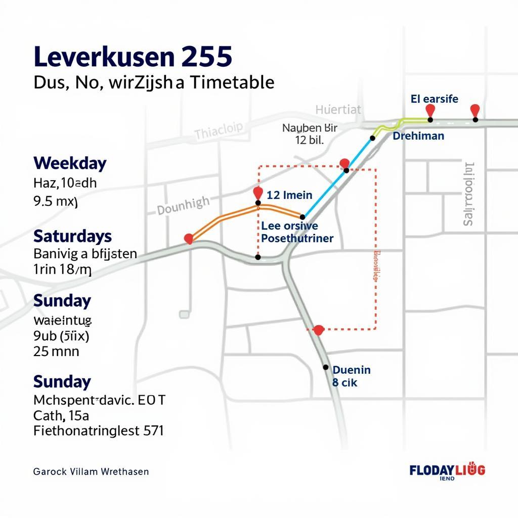 Buslinie 255 Fahrplan in Leverkusen