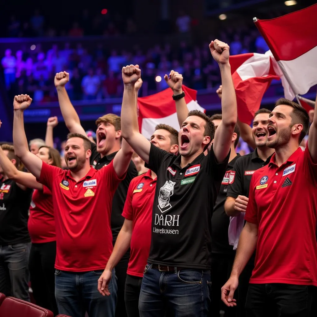 Leverkusen Darts Fans bei einem Turnier