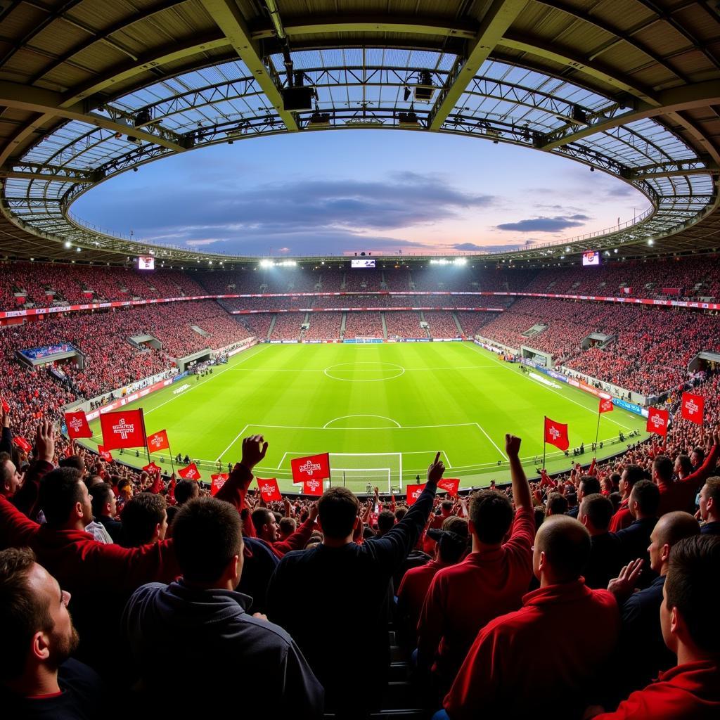 Leverkusen Fans im Stadion