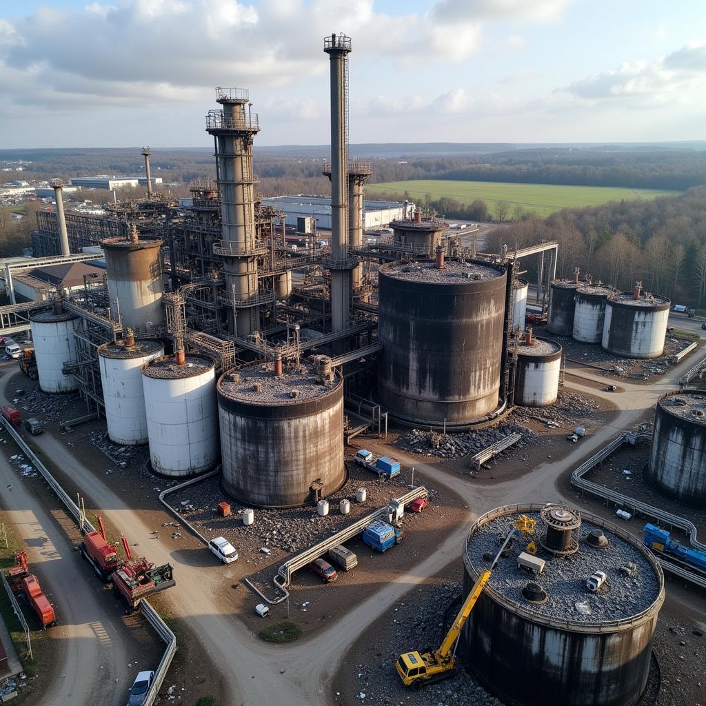 Chempark Leverkusen Tanklager nach der Explosion