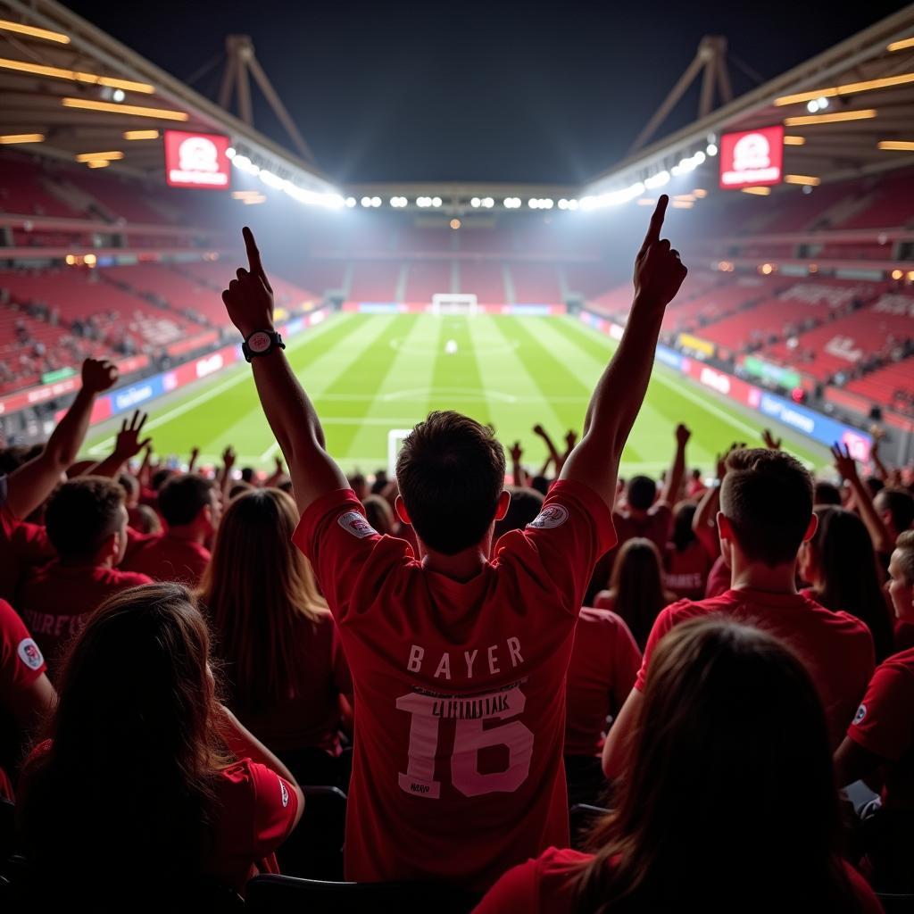 Public Viewing mit Bayer Leverkusen Fans