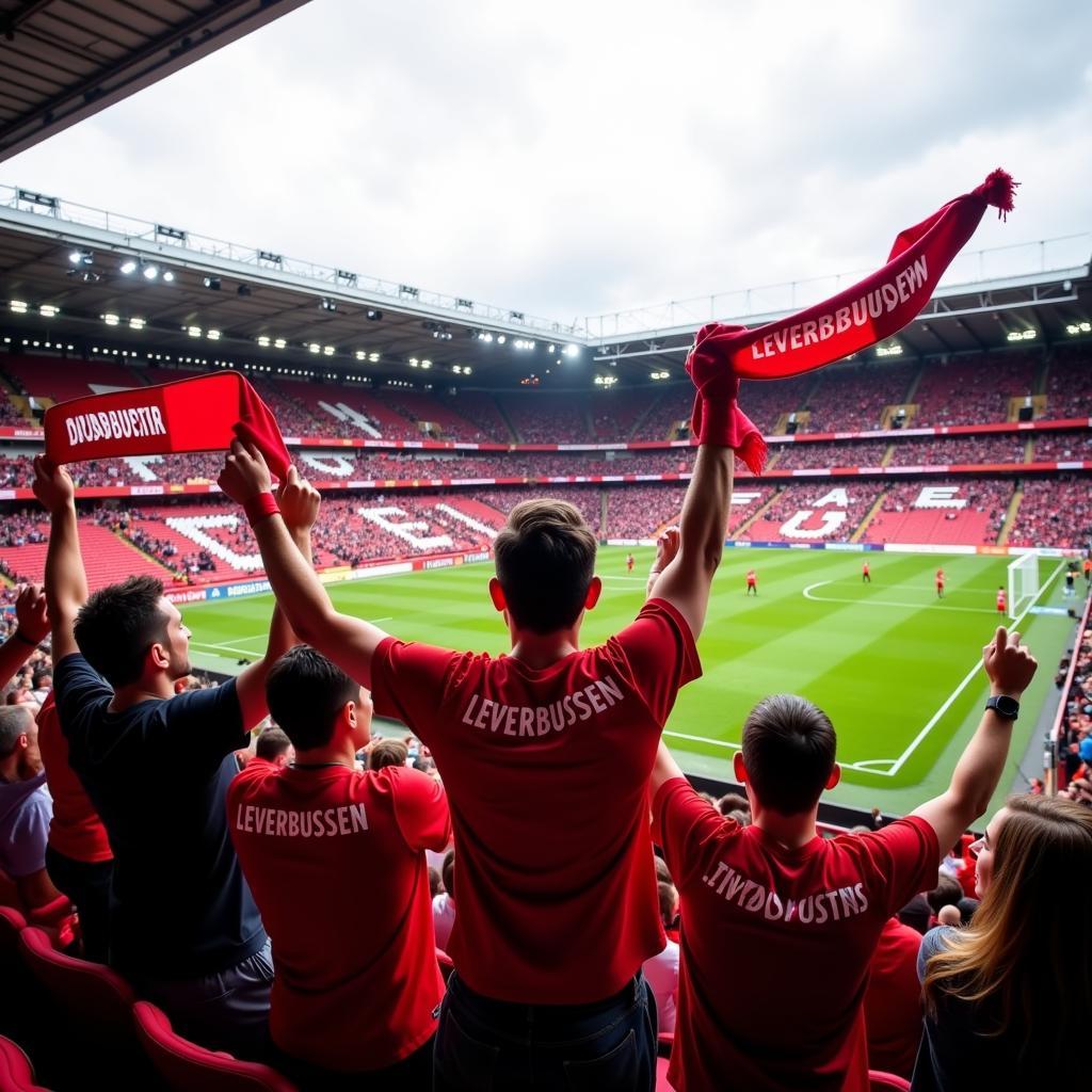 Leverkusen Fans Feiern