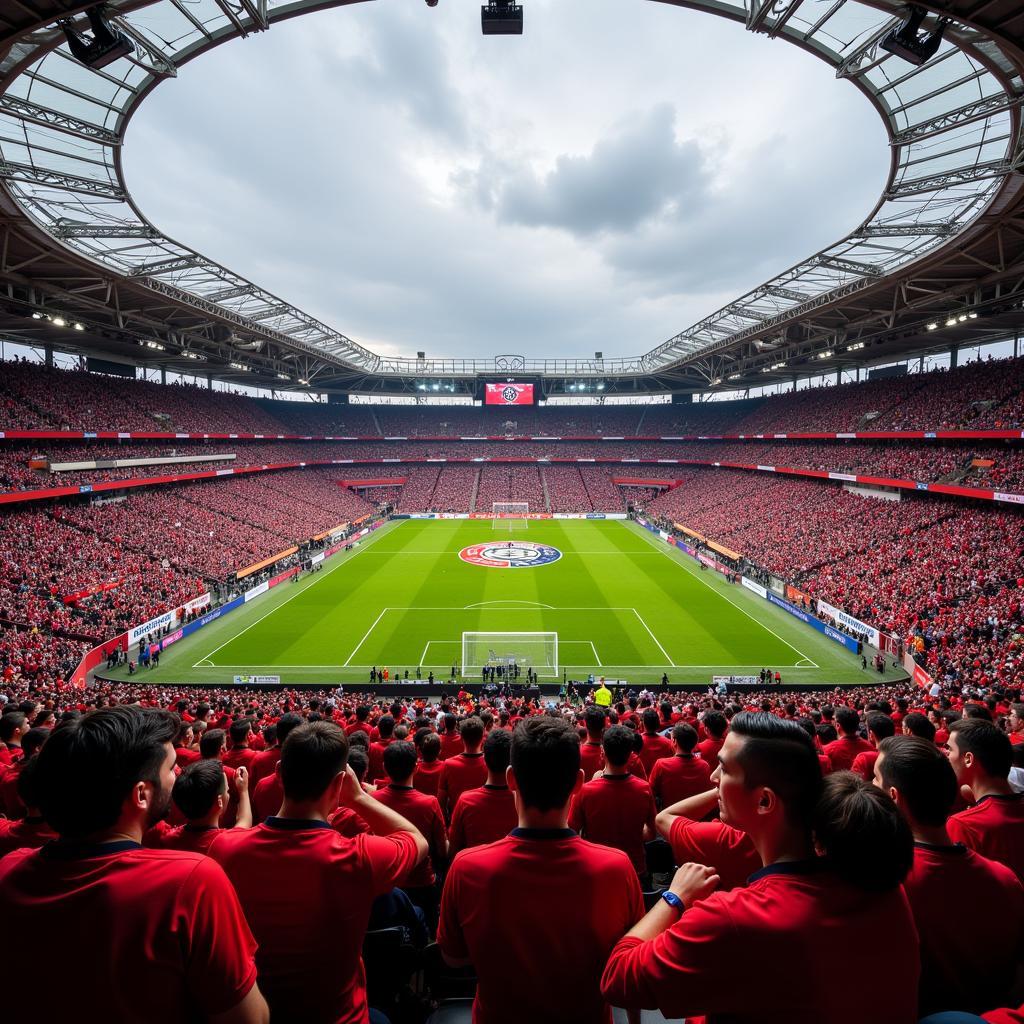 Leverkusen-Fans im Stadion