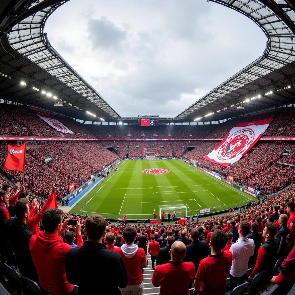 Leverkusen Fans im Stadion