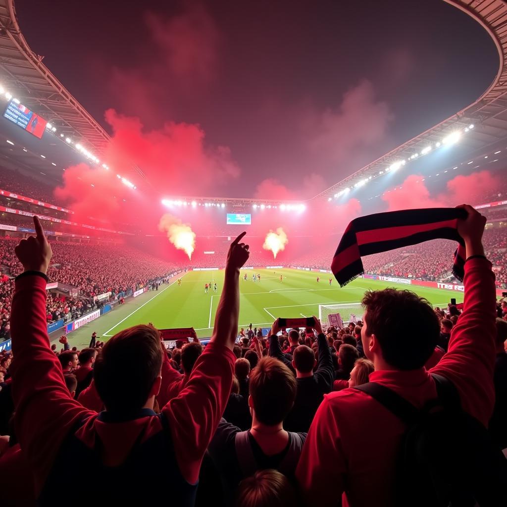 Leverkusen Fans im Stadion