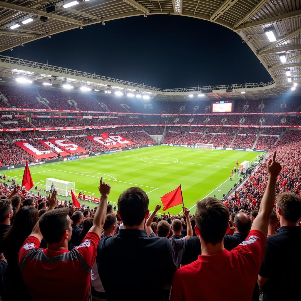 Leverkusen Fans im Stadion