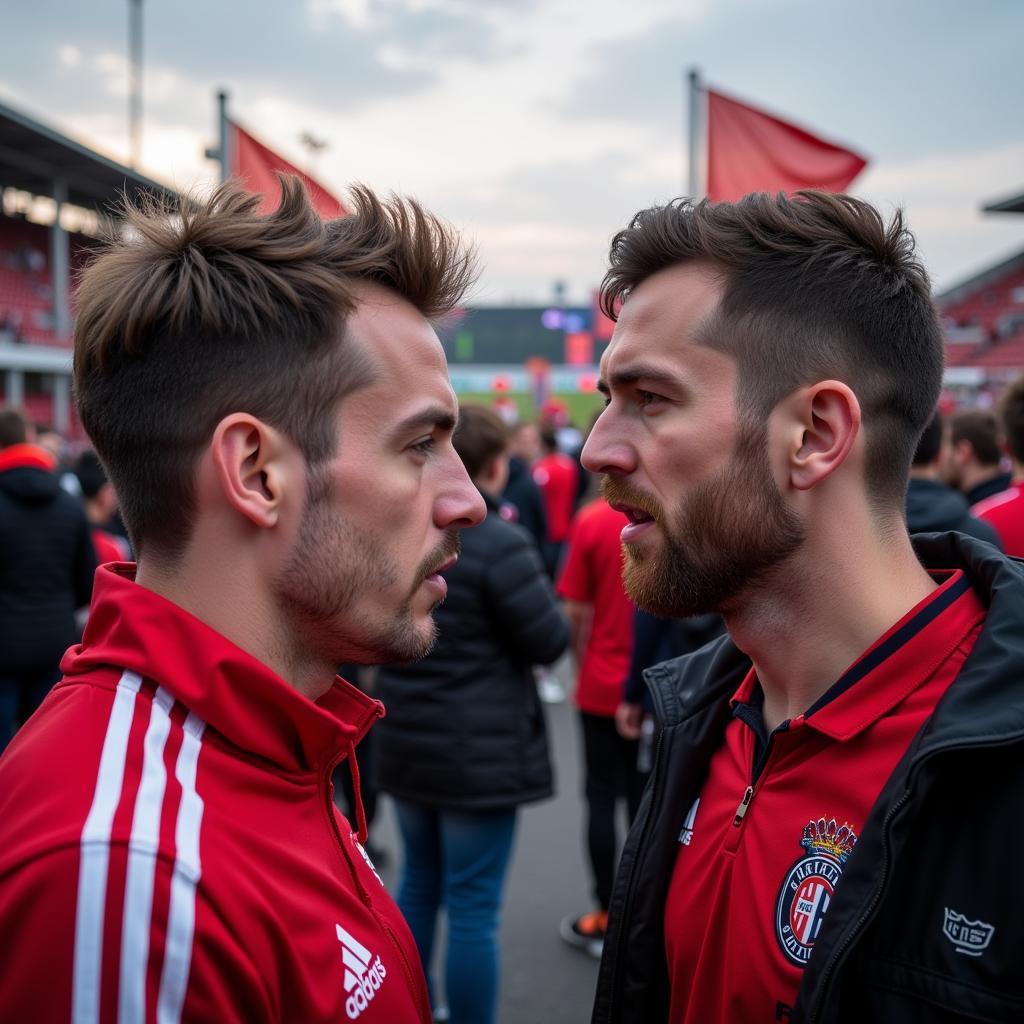 Leverkusen Fortuna Fans Rivalität