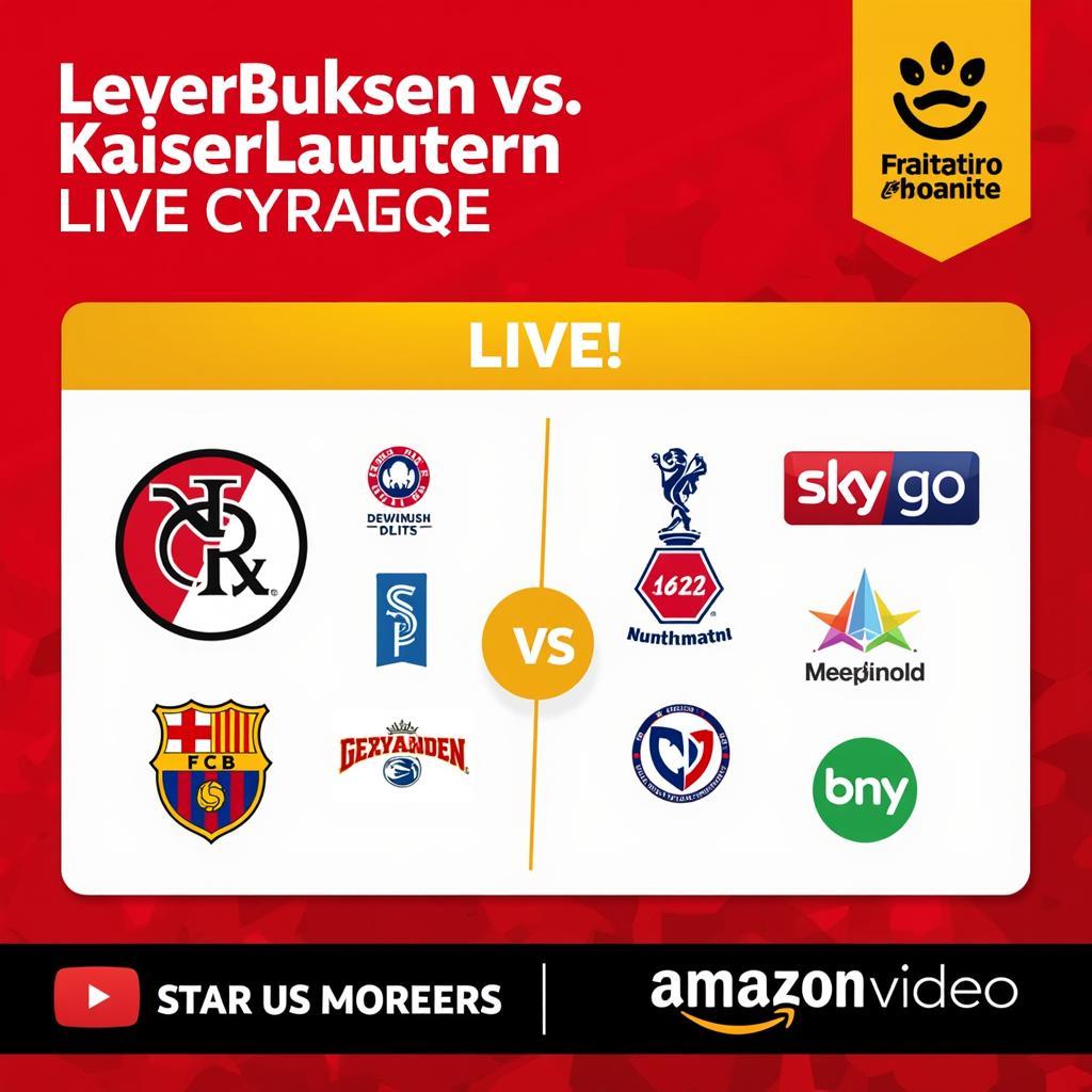 Streaming Optionen für Leverkusen gegen Kaiserslautern