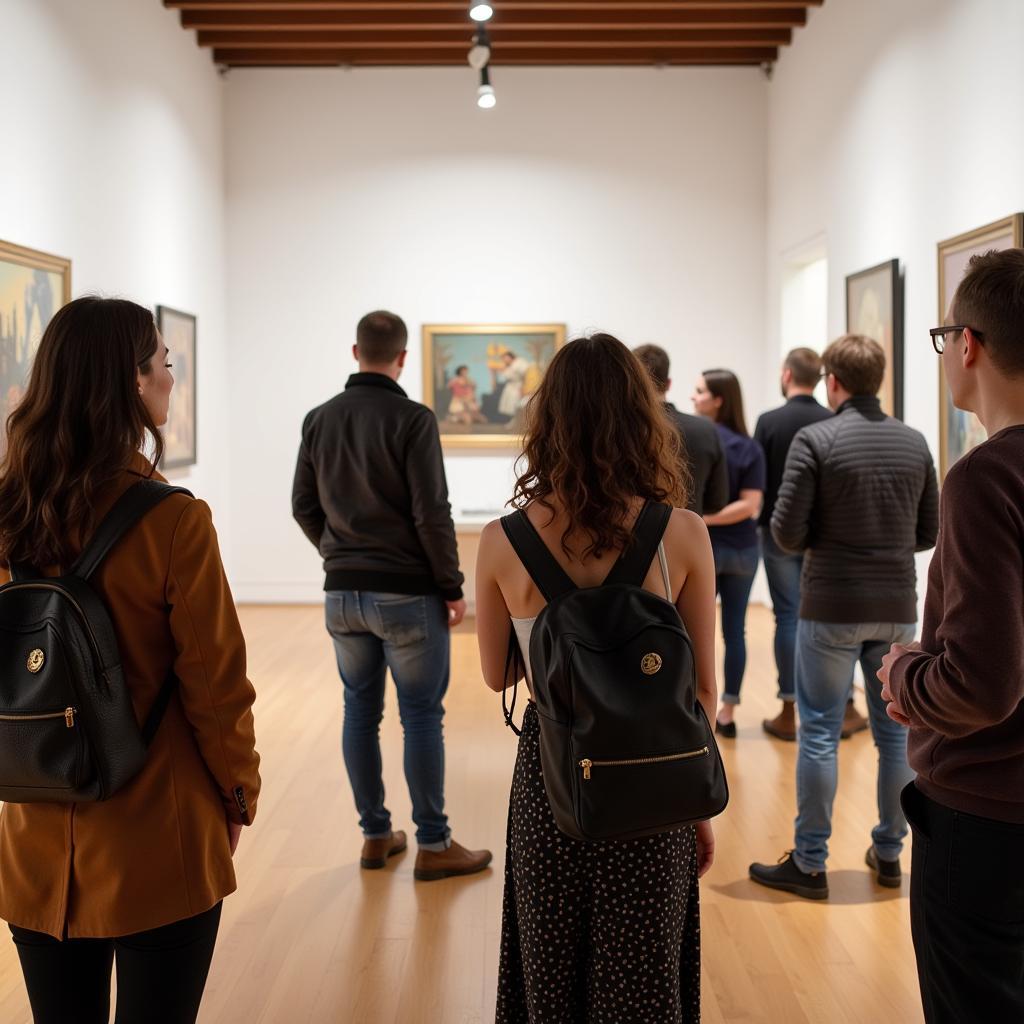 Besucher im Museum Schloss Morsbroich