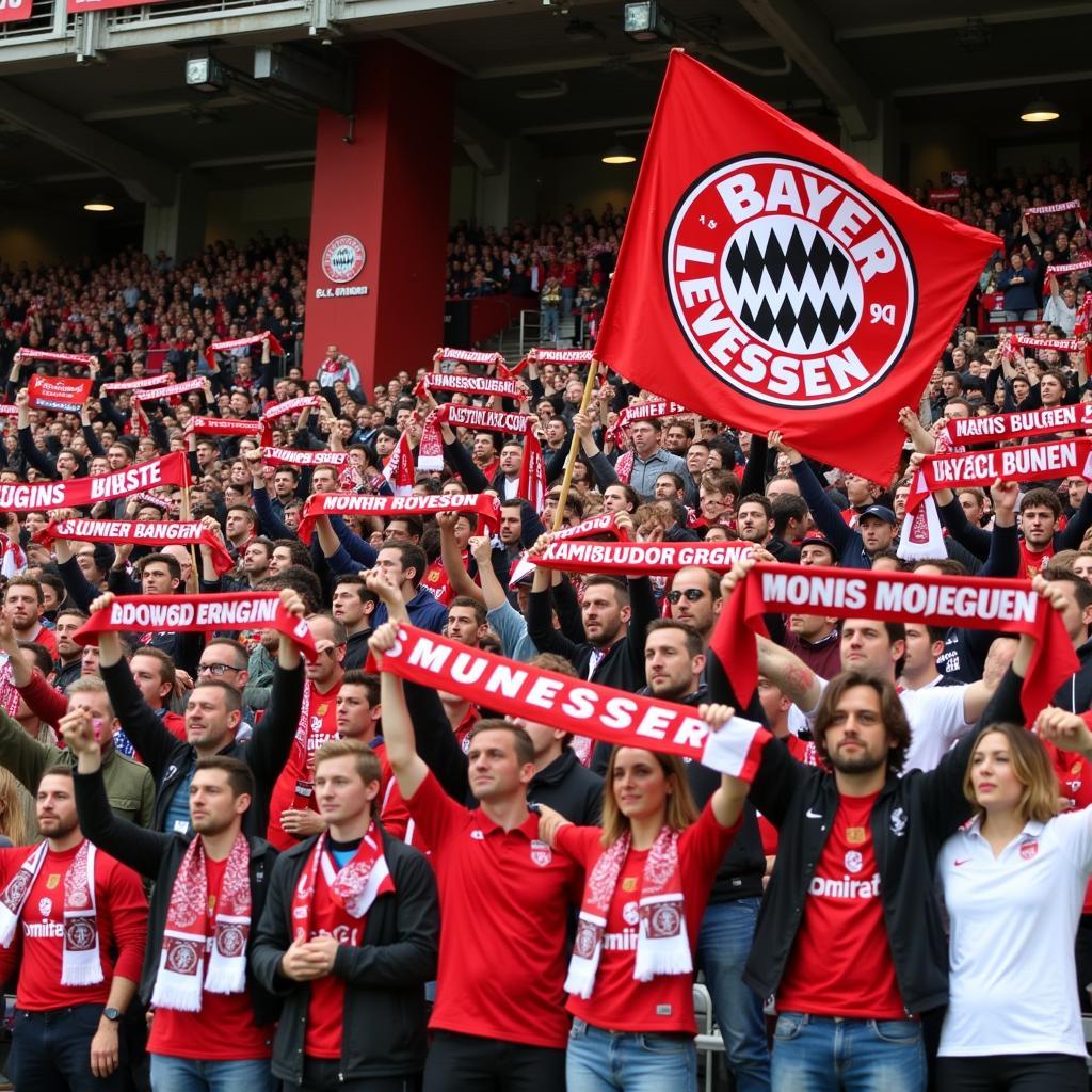 Fans von Bayer Leverkusen und 1. FC Kaiserslautern voller Erwartungen