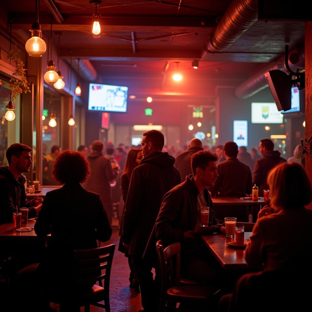 Szene aus einer Bar in Leverkusen