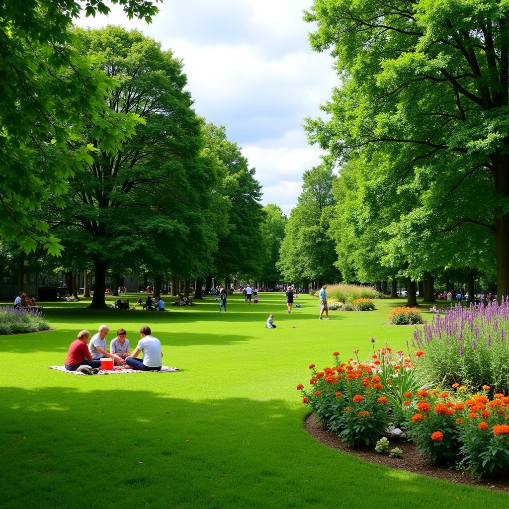 Parklandschaft in Leverkusen