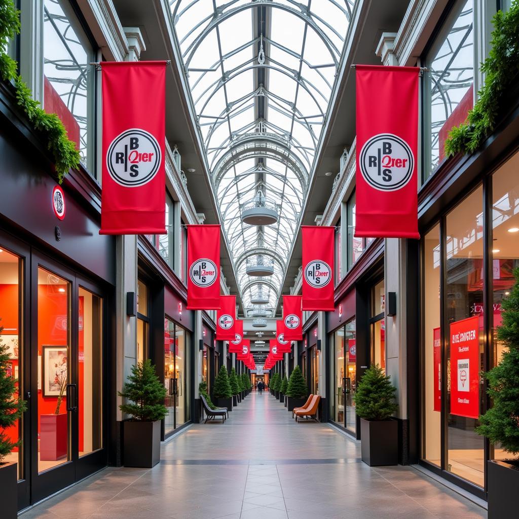 Shopping und Fußball in der Leverkusen Rathaus Galerie